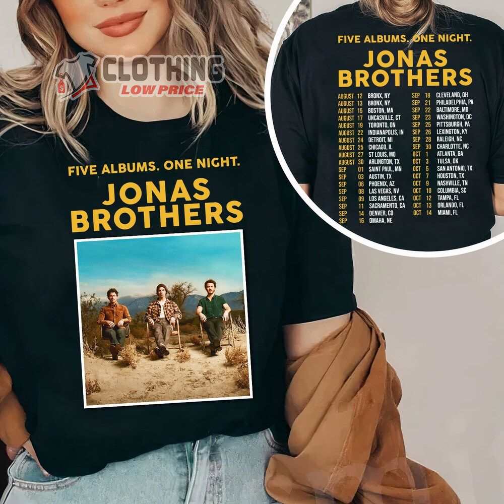 Jonas Brothers World Tour 2023 Merch, Jonas Brothers Band Setlist 2023 Shirt, Jonas Brothers Tour 2023 Europe T-Shirt