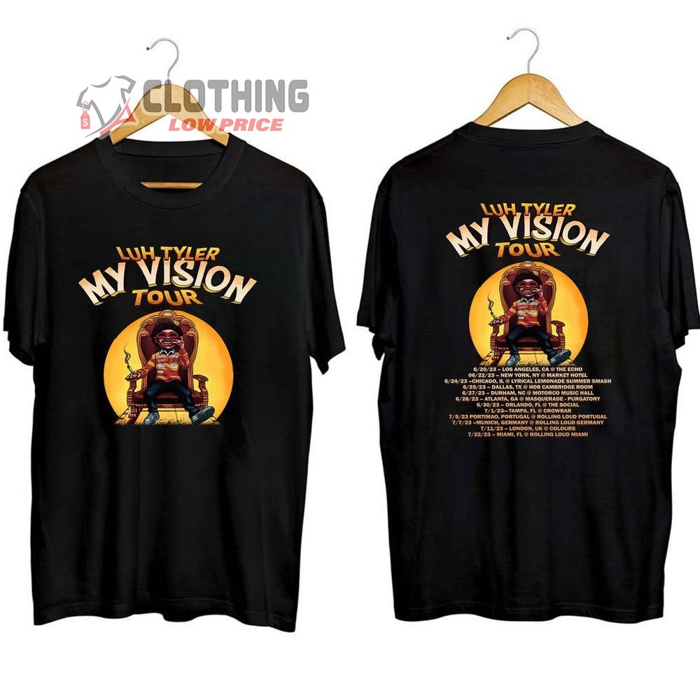 Luh Tyler My Vision Tour 2023 Merch, Luh Tyler 2023 Concert Shirt, Rapper Luh Tyler World Tour 2023 Tickets T-Shirt