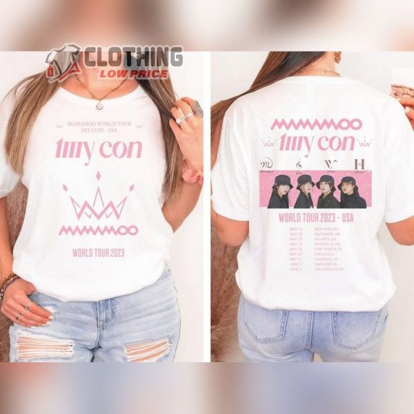 Mamamoo My Con Tour Unisex Tee Shirt, Solar, Moonbyul, Wheein, Hwasa Shirt