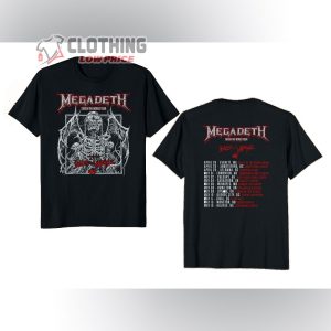 Megadeth Crush The World Tour 2023 Merch, Megadeth Rock Band Unisex Shirt, Megadeth Tour 2023 Setlist T-Shirt