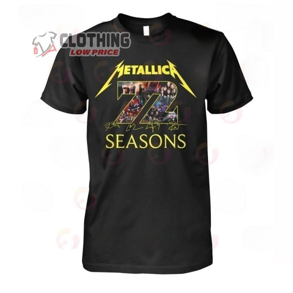 Metallica 72 Seasons Merch, Metallica M72 World Tour No Repeat Weekend Shirt, Metallica Tour 2023 Signatures T-Shirt