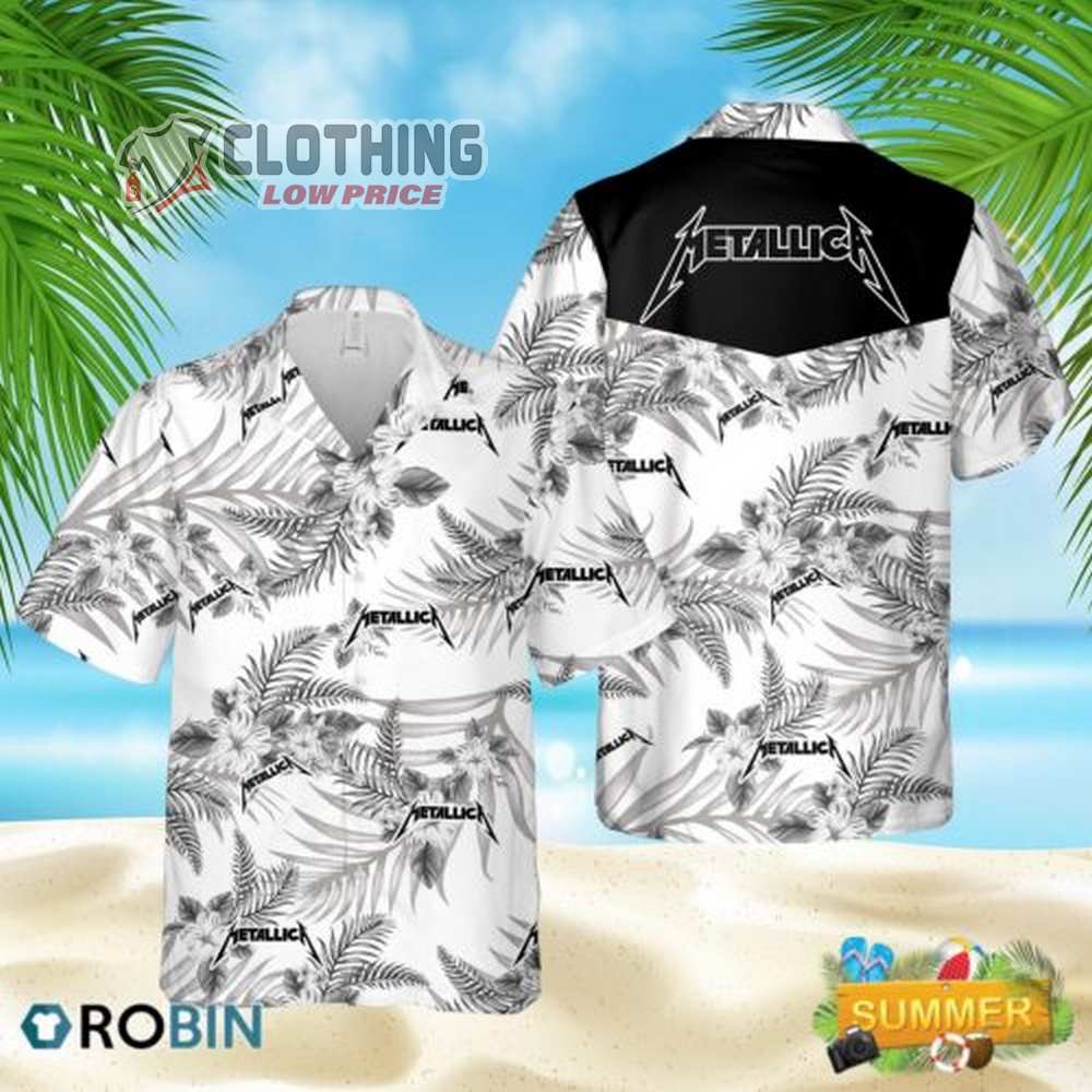 Metallica Aloha Shirt Foliage Hawaiian Shirt
