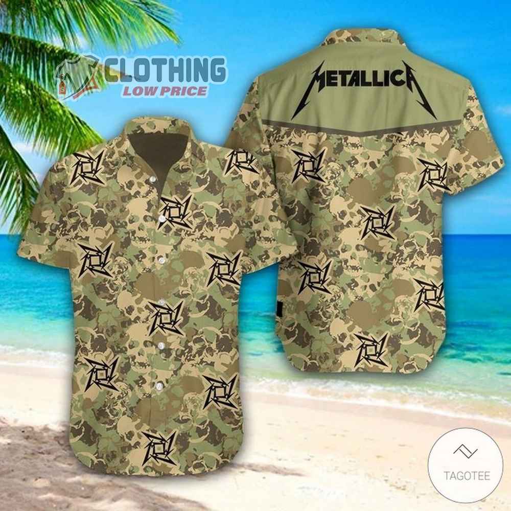 Metallica Army Camo Dart Hawaiian Shirt