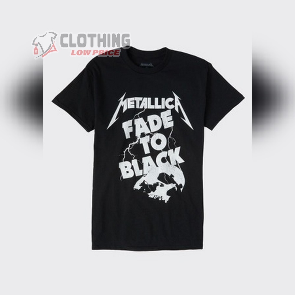 Metallica Fade To Black Thunder Cracked Skull T-shirt