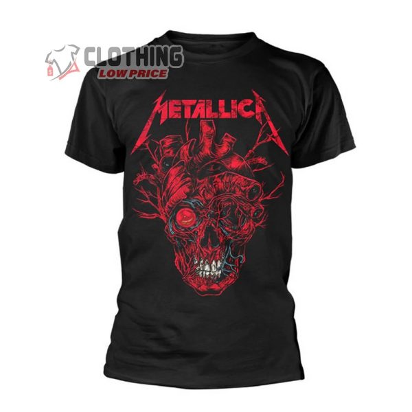 Metallica Heart Skull Merch, Metallica Tour 2023 Shirt, Metallica Heart Skull T-Shirt
