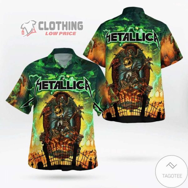 Metallica Jack Skellington Metallica Tour 2023 Hawaiian Shirt