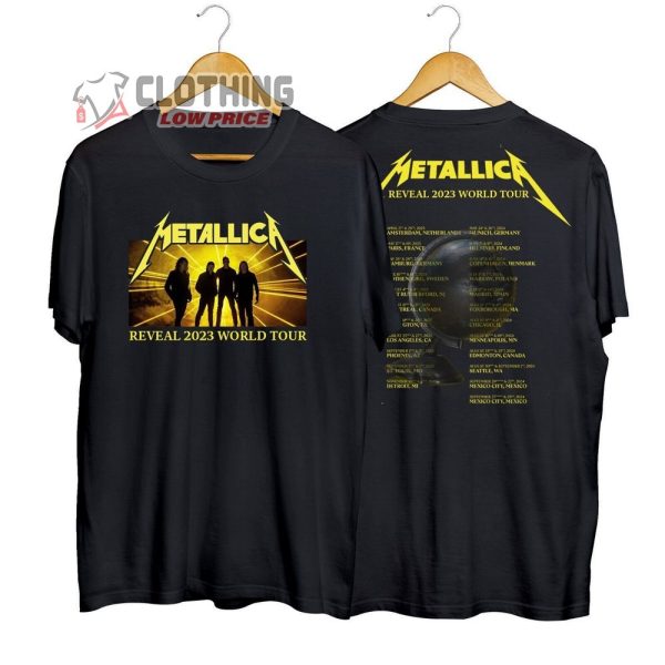 Metallica Reveal 2023 World Tour Merch, Metallica Rock Band Unisex Shirt, Metallica Tour Dates 2023 T-Shirt