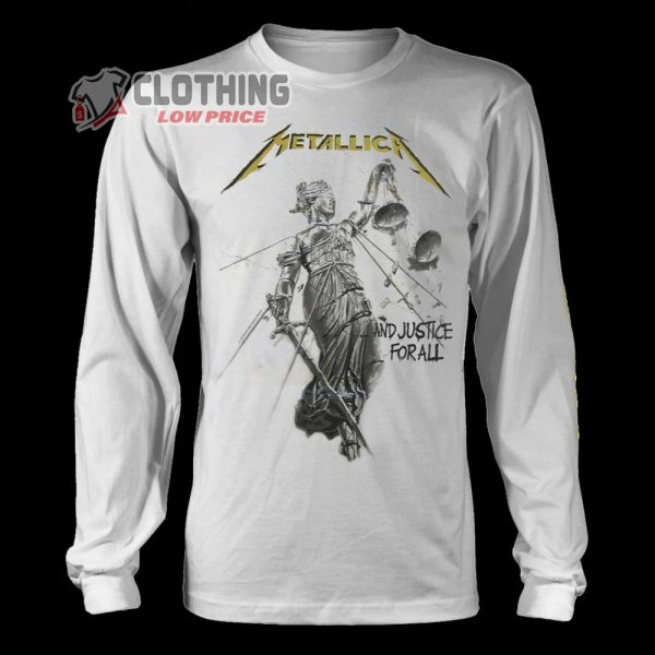 Metallica…And Justice For All Album Hammer Of Justice Crushes You Metallica Long Sleeve Shirt