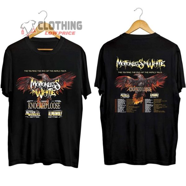 Motionless In White The Touring The End Of The World Tour 2023 Tickets Merch, Motionless In White 2023 Concert Tickets Shirt, Motionless In White With Special Guests T-Shirt