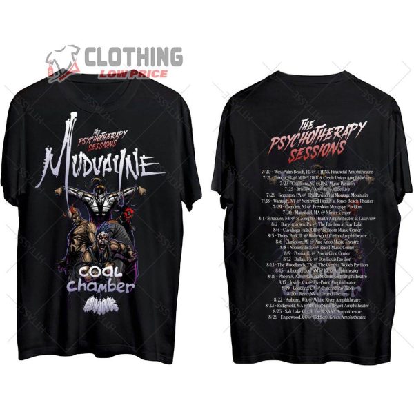 Mudvayne Summer 2023 US Tour Merch, The Psychotherapy Sessions 2023 ...