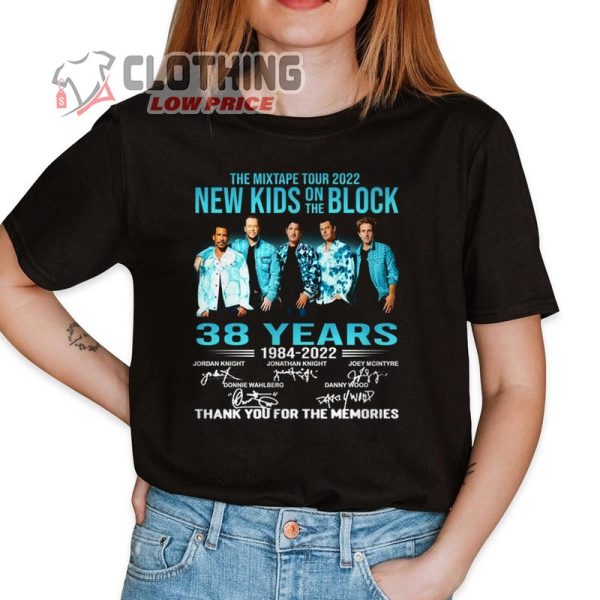 New Kids On The Block 38 Years 1984 2022 Shirt, New Kids On The Block Songs Merch, New Kids On The Block Tour T- Shirt