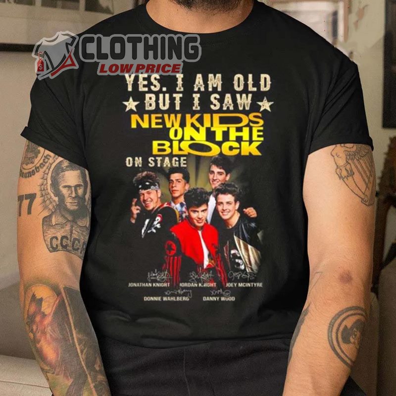 New Kids On The Block Hits Merch, Yes I Am Old But I Saw New Kids On The Block Signatures Shirt, NKOTB Tour 2023 Schedule T- Shirt