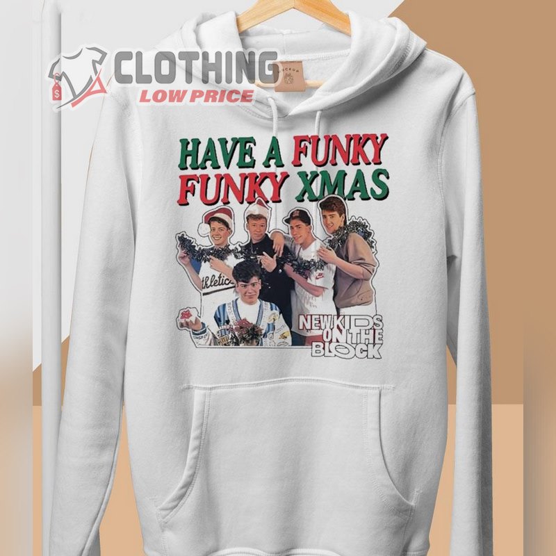 New Kids On The Block Tour 2023 T- Shirt, New Kids On The Block Official Have A Funky Funky Christmas Hoodie, New Kids On The Block Tour Merch