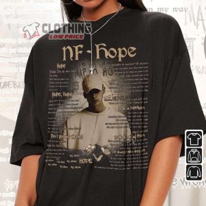 Nf Hope Track Rap Song Merch Nf Hope Vintage Tee Nf Hope Rap World Tour 2023 T Shirt