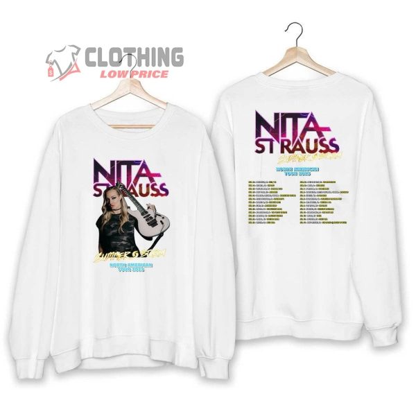 Nita Strauss North American Tour Dates 2023 Merch, Nita Strauss Summer Storm 2023 Tour Shirt, Nita Strauss Rock Tour 2023 Tickets T-Shirt