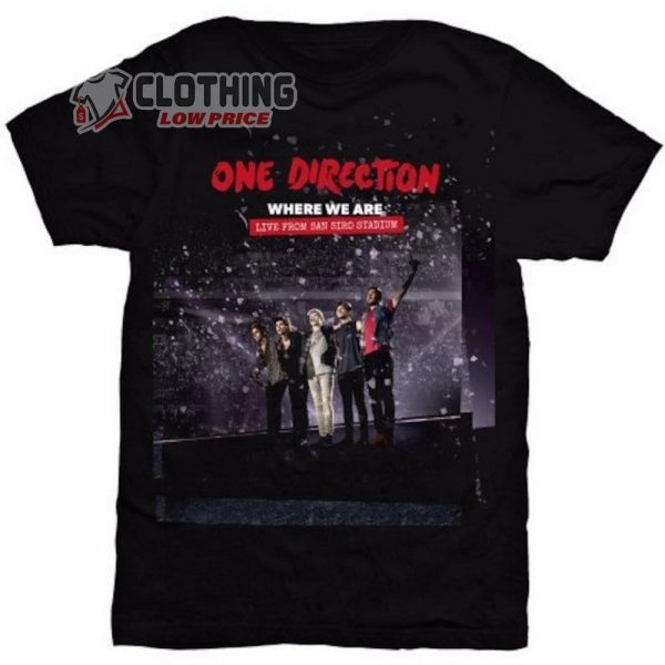 One Direction San Siro Official Shirt, One Direction Tour Merch