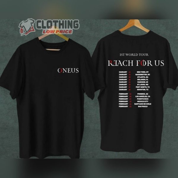 Oneus Reach For Us World Tour 2023 Unisex T-Shirt, Raise Us Apparel, Kpop Concert Merch, To Moon Fandom Shirt