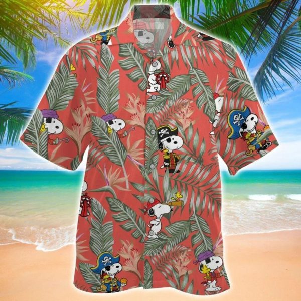 Peanuts Snoopy Hawaii Shirt, Peanuts Cartoon Snoopy Tropical Summer Aloha Beach Summer 3D Hawaiian
