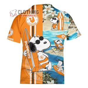 Popeyes Food Beach Snoopy Hawaiian Shirts Popeyes logo Snoopy Glasses Beach Summer 3D Hawaiian Shirt 1