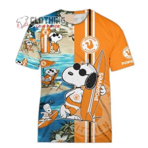 Popeyes Food Beach Snoopy Hawaiian Shirts Popeyes logo Snoopy Glasses Beach Summer 3D Hawaiian Shirt 5