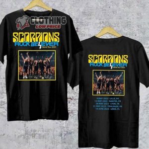 Scorpions Band 2023 Tour Shirt Rock Believer World Tour 2023 Merch Scorpions Band Music Tour 2023 T Shirt2
