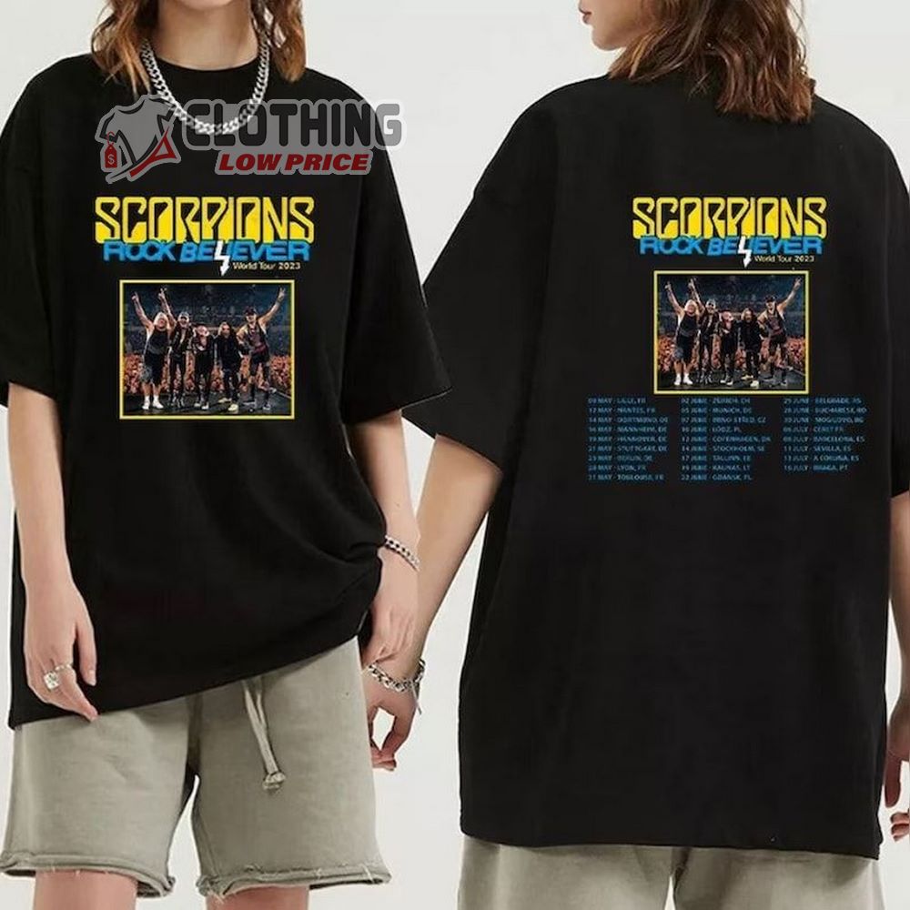 Scorpions The Europe Leg Of The 2023 Rock Believer T-Shirt, Scorpions 2023 Tour Shirt, Scorpions Band Merch