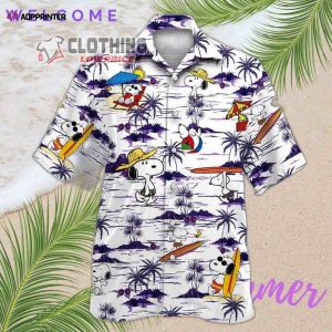 Snoopy Hawaiian Shirt Summer Aloha Shirt, Snoop Summer vacation Beach Summer 3D Hawaiian Shirt