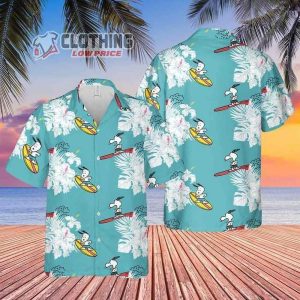 Snoopy Hawaiian Shirt Summer Aloha Shirt, Snoop Summer vacation Beach Summer 3D Hawaiian Shirt