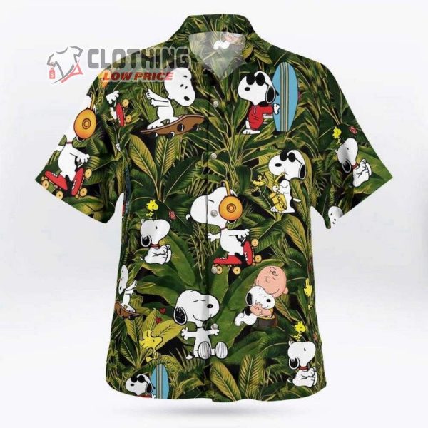 Snoopy Hawaiian Shirt Summer Aloha Shirt, Snoopy Glasses Beach Summer 3D Hawaiian Shirt 1