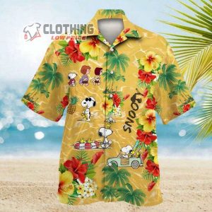 Snoopy Hawaiian Shirt Summer Aloha Shirt Snoopy Glasses Beach Summer 3D Hawaiian Shirt 2