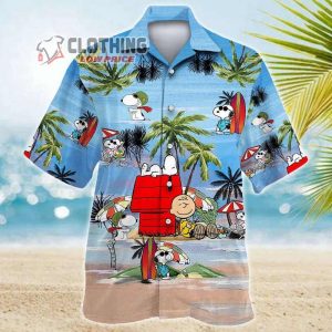Snoopy Summer Time Hawaiian Shirt Summer Vacation Snoopy Beach Summer 3D Hawaiian Shirt 1