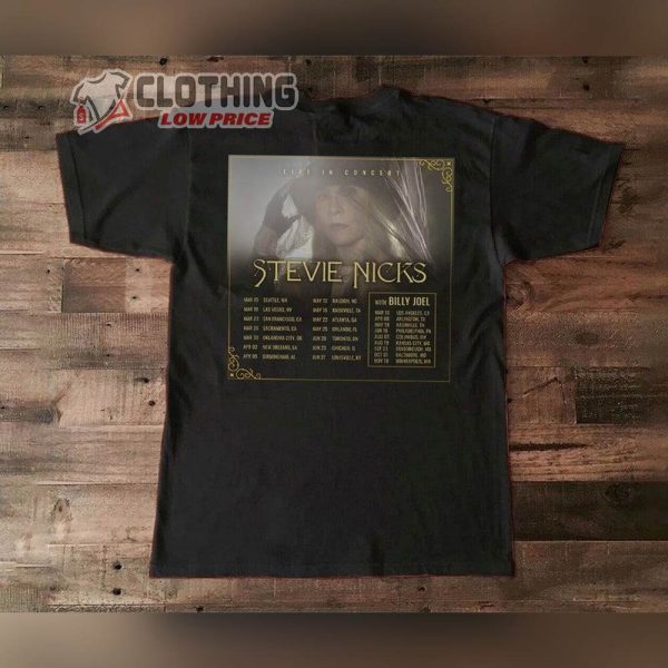 Stevie Nicks With Billy Joey Tour 2023 Shirt, Two Icons One Night Tour 2023 T-Shirt