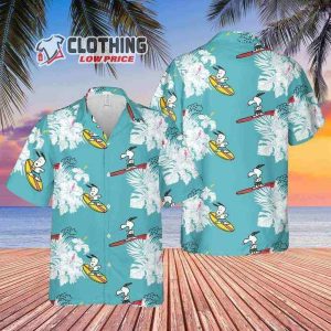 Summe Cartoon Peanuts Snoopy Hawaiian Shirt Summe Cartoon Ocean Snoopy Beach Summer 3D Hawaiian Shirt