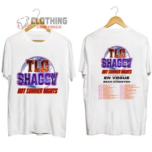 TLC And Shaggy Hot Summer Nights Tour 2023 Merch Hot Summer Nights Concert Shirt TLC And Shaggy Summer Tour 2023 With Special Guests T Shirt 2
