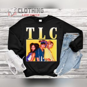 TLC Shirt T L C Gift For Fan TLC Kickin Vintage Old School Girl Group Tee Unisex Cotton Sweatshirt