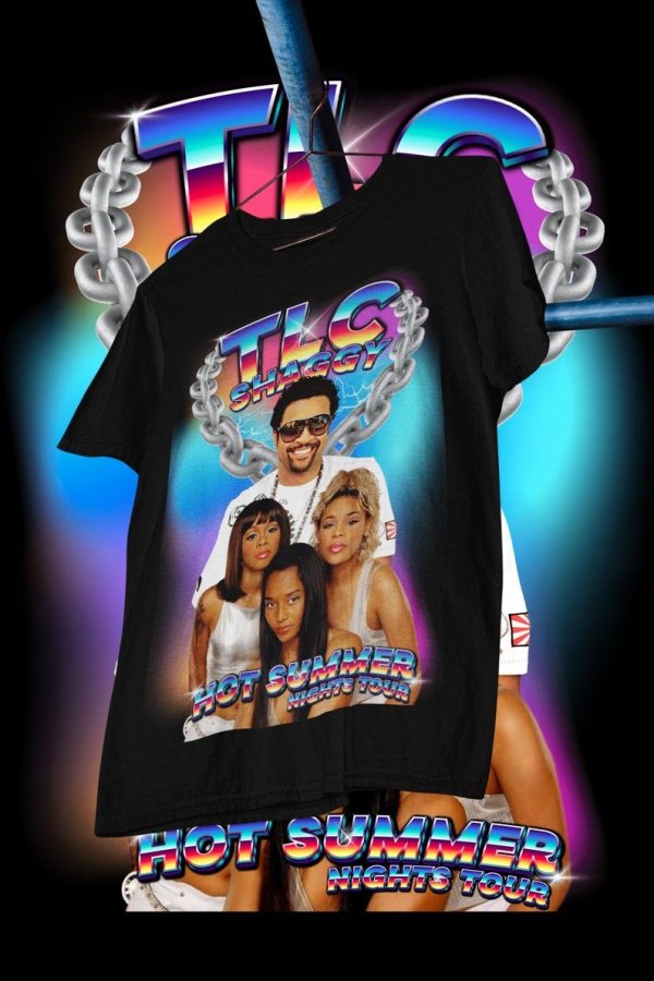 TLCConcert 2023 T- Shirt, TLC Shaggy Png – Hot Summer Nights Tour T- Shirt, Red Light Special TLC Merch