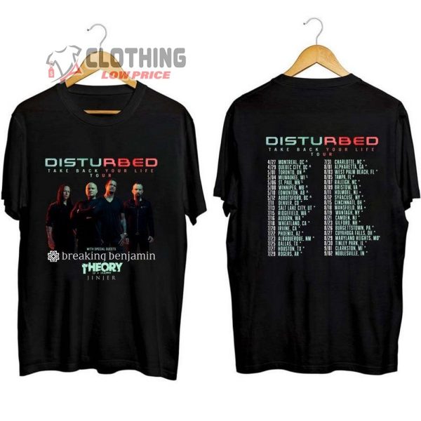 Take Back Your Life Tour 2023 Disturbed Band Unisex T-Shirt, Disturbed Band World Tour 2023 Shirt, Disturbed Take Back Your Life 2023 Concert Merch