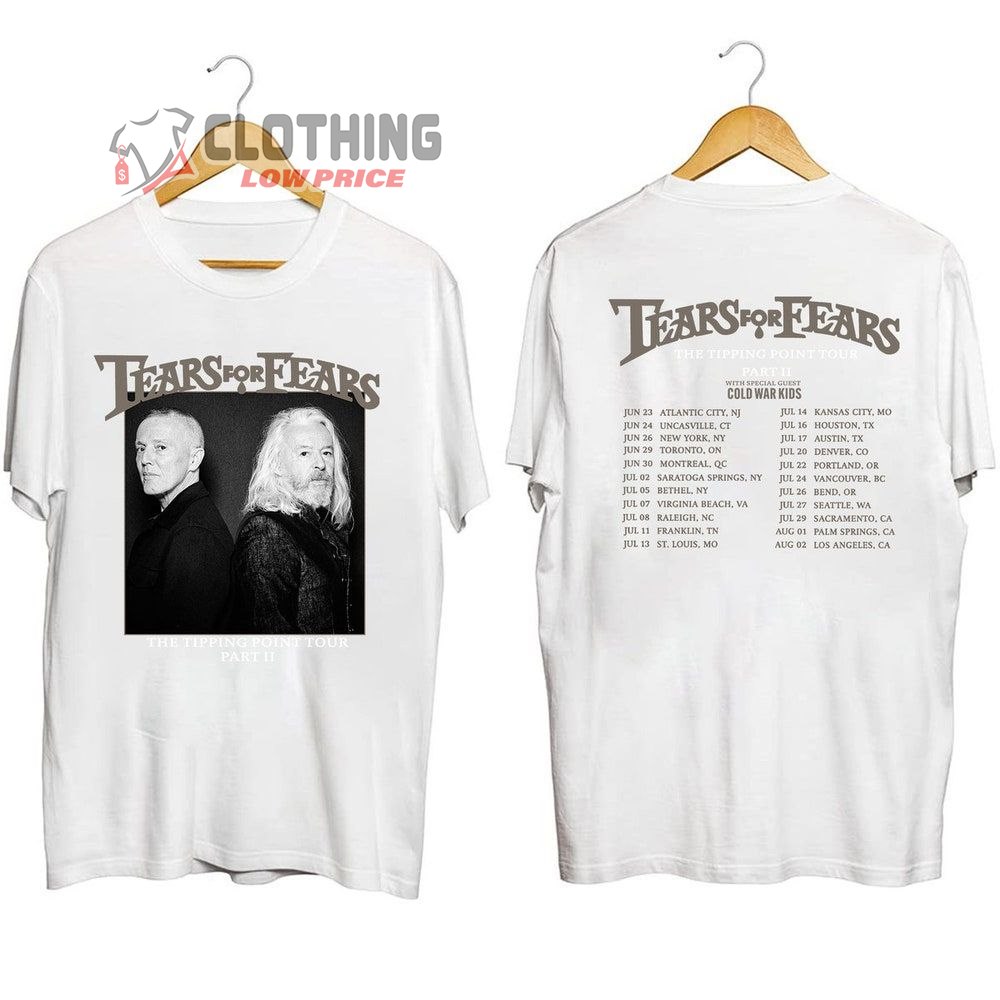 Tears For Fears The Tipping Point Tour 2023 Merch Tears For Fears Band With Special Guest Cold 