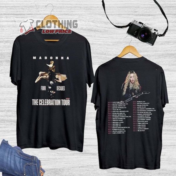 The Celebration Tour 2023 Merch, Madonna The Celebration Tour 2023 Shirt, Madonna Four Decades T-Shirt