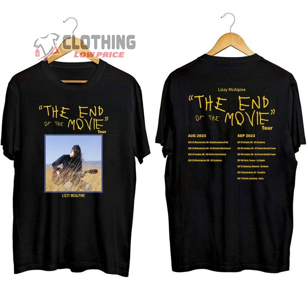 The End Of The Movie EU Rescheduled Tour 2023 Merch, Lizzy Mcalpine World Tour 2023 Shirt, Lizzy Mcalpine Concert 2023 T-Shirt