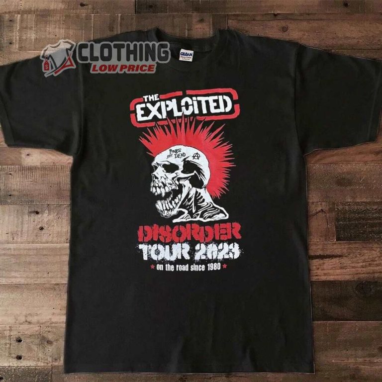 The Exploited Disorder Tour 2023 Merch, The Exploited Tour 2023 Shirt