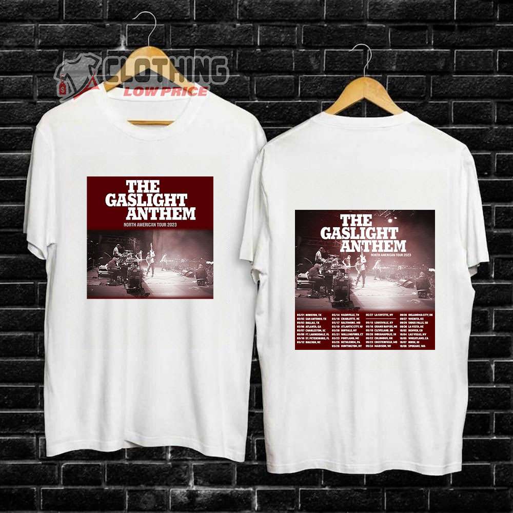 The Gaslight Anthem North American Tour 2023 Merch, The Gaslight Anthem Spring Tour Dates 2023 With Oso Oso And Emily Wolfe T-Shirt