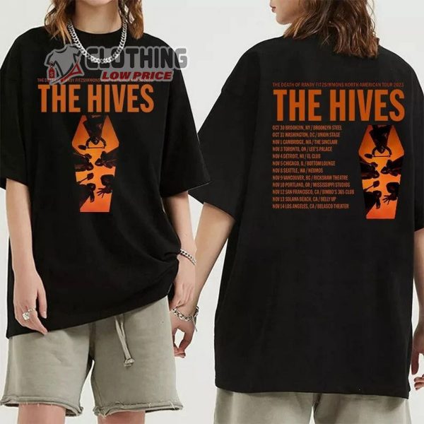 The Hives – The Death Of Randy Fitzsimmons 2023 Tour Merch, The Hives Rock Band European Tour 2023 Shirt, The Hives New Album Tour 2023 T-Shirt