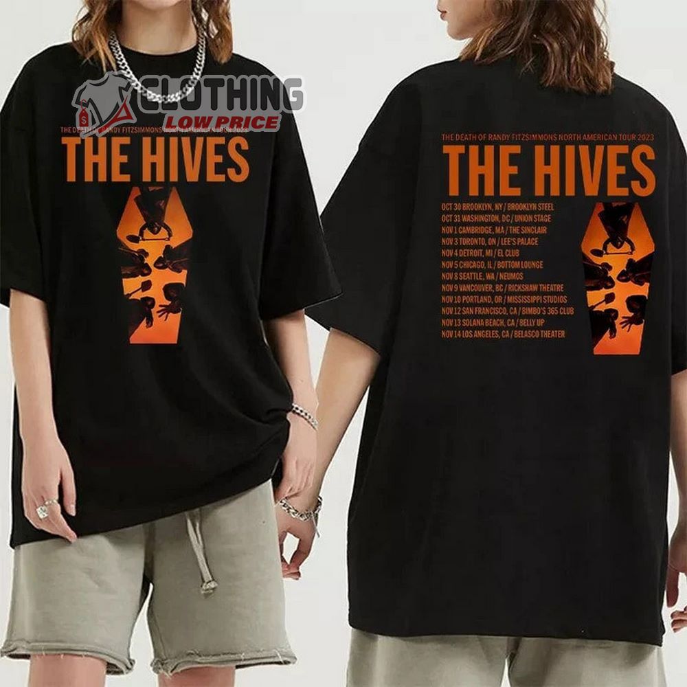 The Hives - The Death Of Randy Fitzsimmons 2023 Tour Merch, The Hives Rock Band European Tour 2023 Shirt, The Hives New Album Tour 2023 T-Shirt
