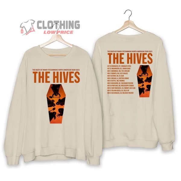 The Hives – The Death Of Randy Fitzsimmons 2023 Tour Merch, The Hives Rock Band European Tour 2023 Shirt, The Hives New Album Tour 2023 T-Shirt