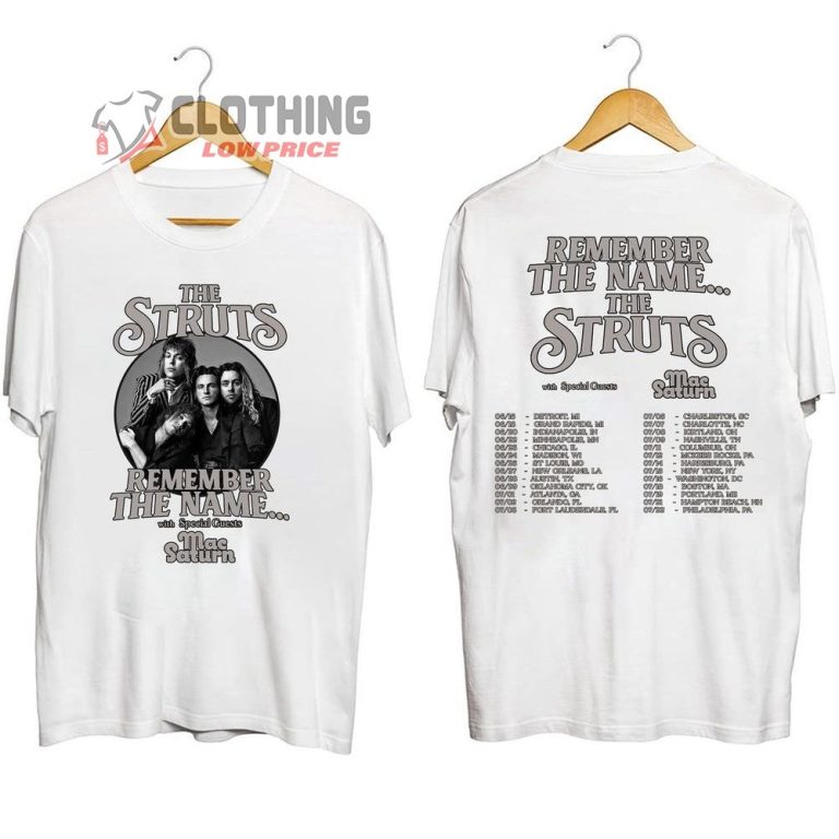 The Struts Remember The Name 2023 Tour Merch The Struts 2023 Tour With Special Guests Shirt