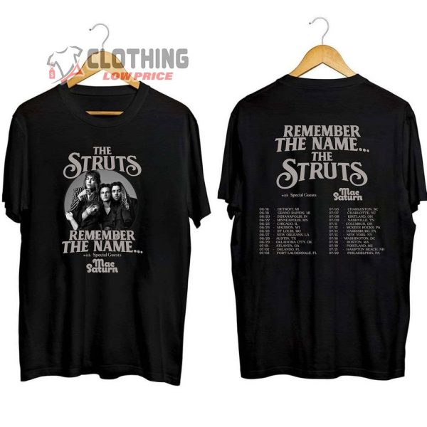 The Struts Remember The Name 2023 Tour Merch, The Struts 2023 Tour With Special Guests Shirt, The Struts 2023 Concert Tee, The Struts Tour Dates 2023 T-Shirt