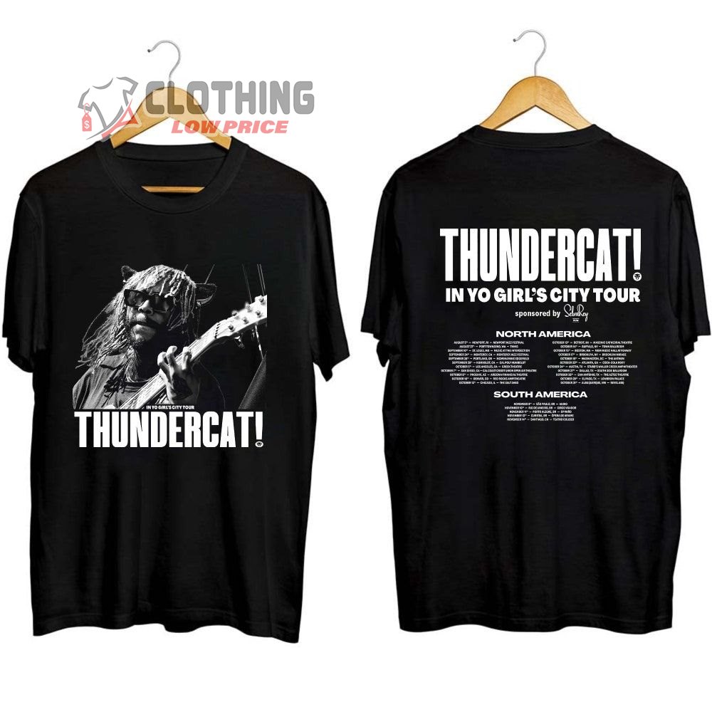 Thundercat North America Tour 2023 Merch, Thundercat In You Girl's City Fall Tour 2023 Shirt, Thundercat South America Tour Dates 2023 T-Shirt