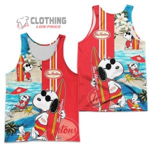 Tim Hortons Food And Drink Beach Snoopy Hawaiian Shirts Tim Hortons Logo Snoopy Glasses Beach Summer 3D Hawaiian Shirt 3