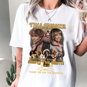 Tina Turner The Queen Of Rock N Roll Simply The Best 1939 2023 Merch RIP Tina Turner Thank You For The Memories Signatures T Shirt 1